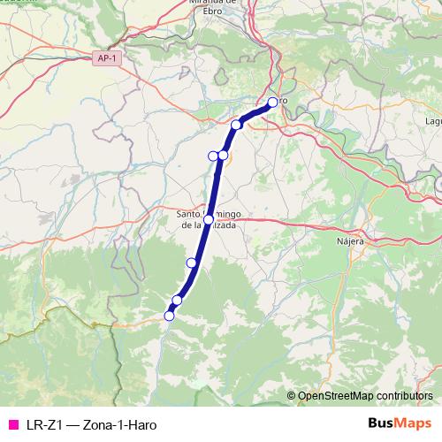 LR-Z1 bus Line Map