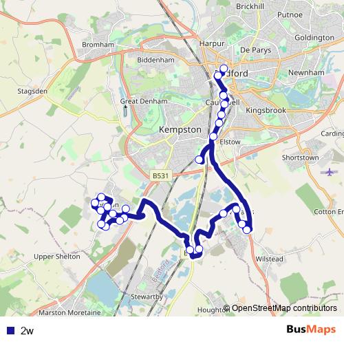 2w bus Line Map