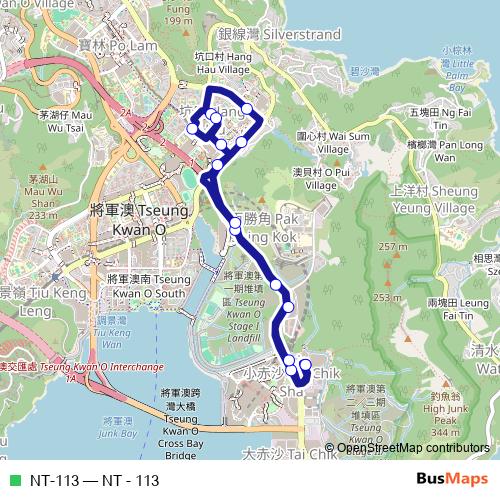 NT-113 bus Line Map