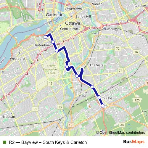 R2 bus Line Map