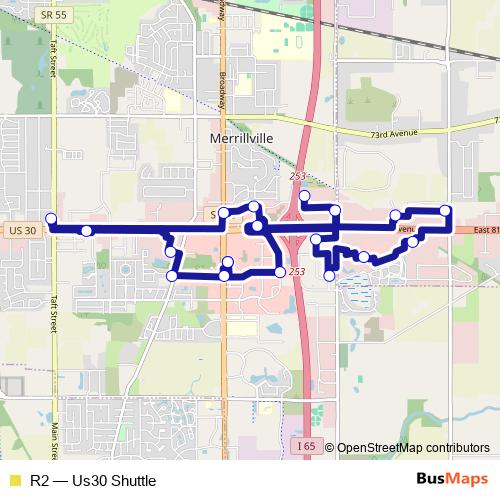 R2 bus Line Map