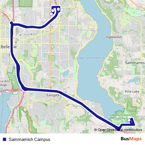 Sammamish Campus bus Line Map