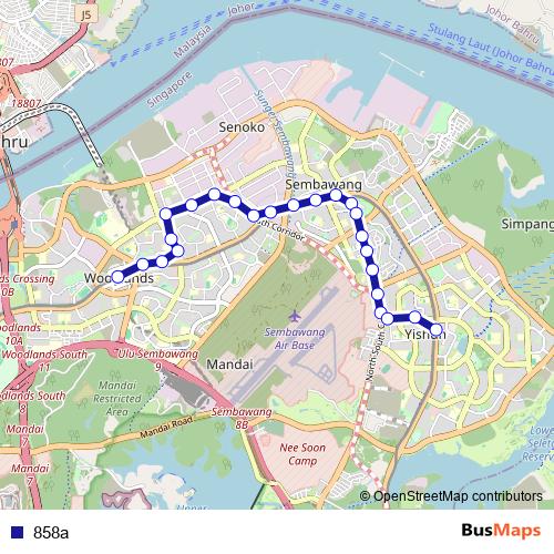 858a bus Line Map