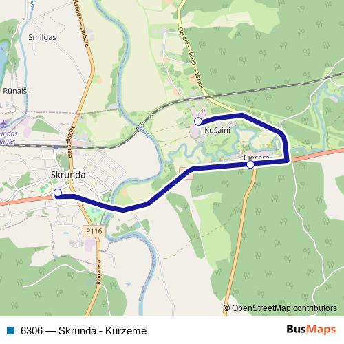 6306 bus Line Map