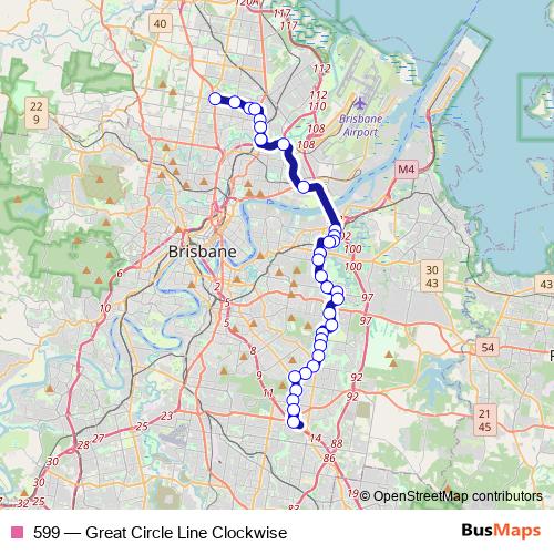 599 bus Line Map
