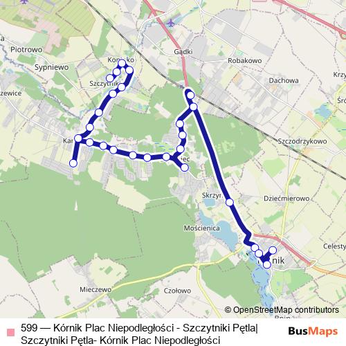599 bus Line Map
