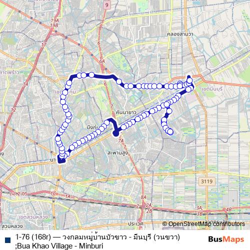 1-76 (168r) bus Line Map