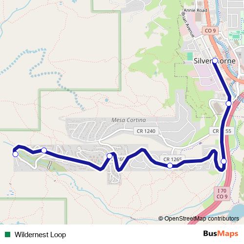 Wildernest Loop bus Line Map