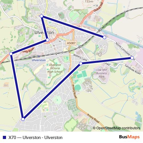 X70 bus Line Map