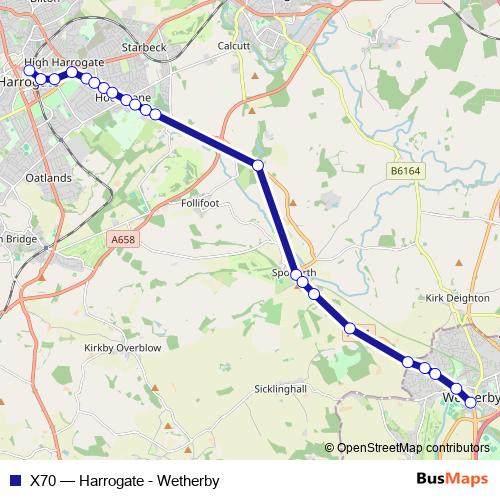 X70 bus Line Map