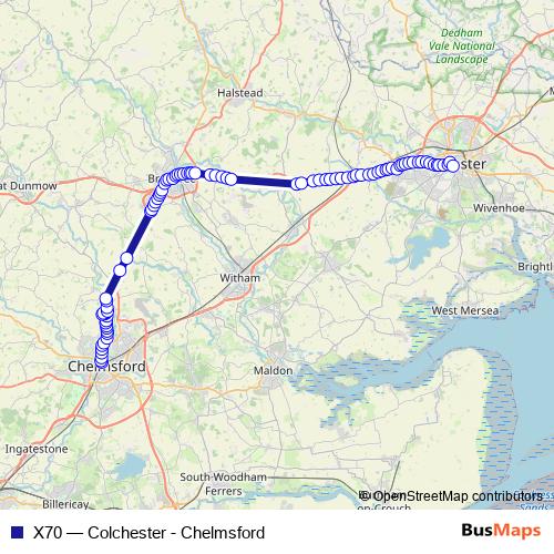 X70 bus Line Map