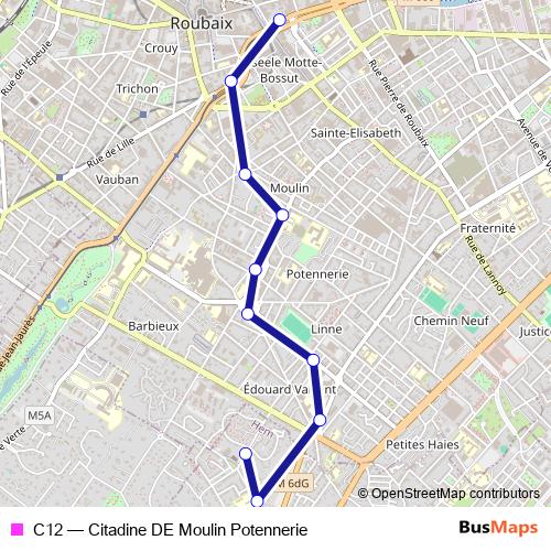C12 bus Line Map