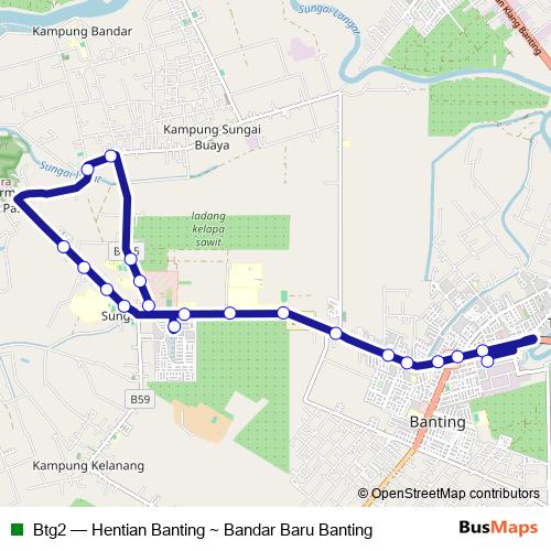 Btg2 bus Line Map