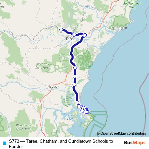 S772 bus Line Map