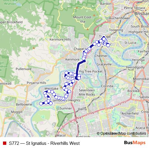 S772 bus Line Map