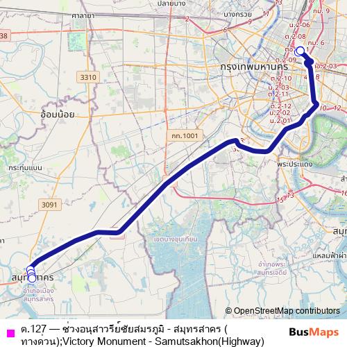 ต.127 bus Line Map