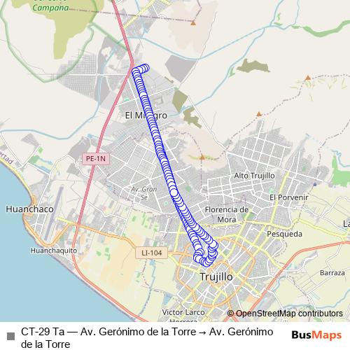 CT-29 Ta bus Line Map