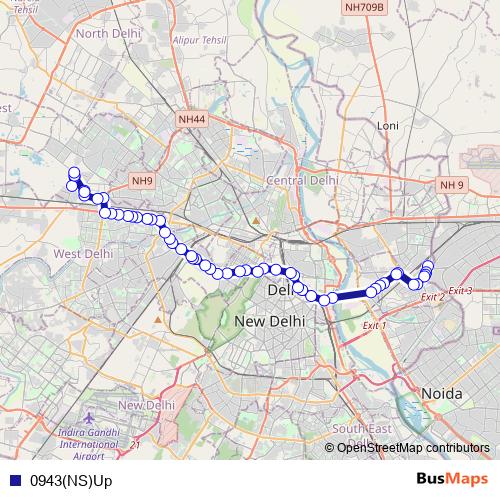 0943(NS)Up bus Line Map