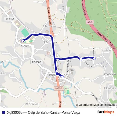 Xg830065 bus Line Map