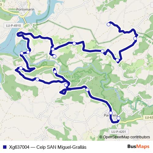 Xg637004 bus Line Map