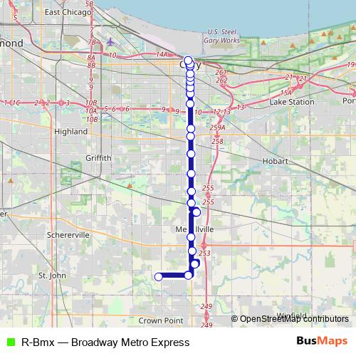 R-Bmx bus Line Map