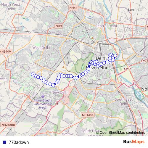 770adown bus Line Map