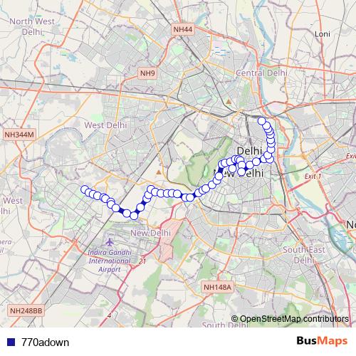 770adown bus Line Map
