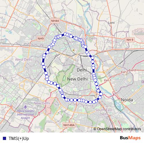 TMS(+)Up bus Line Map