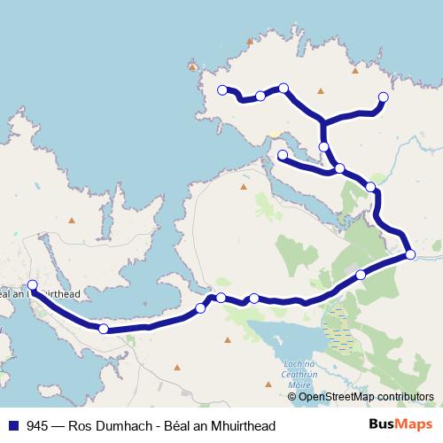 945 bus Line Map