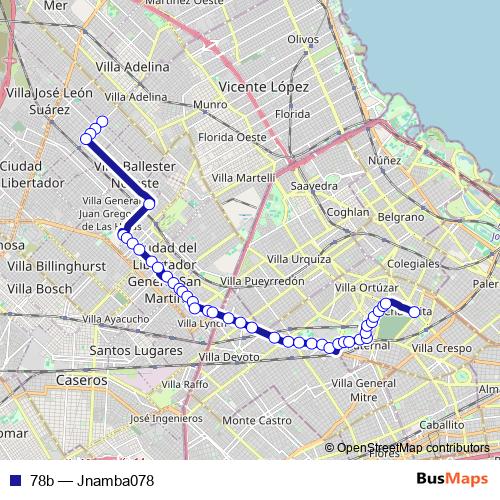 78b bus Line Map