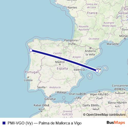 PMI-VGO (Vy) air Line Map