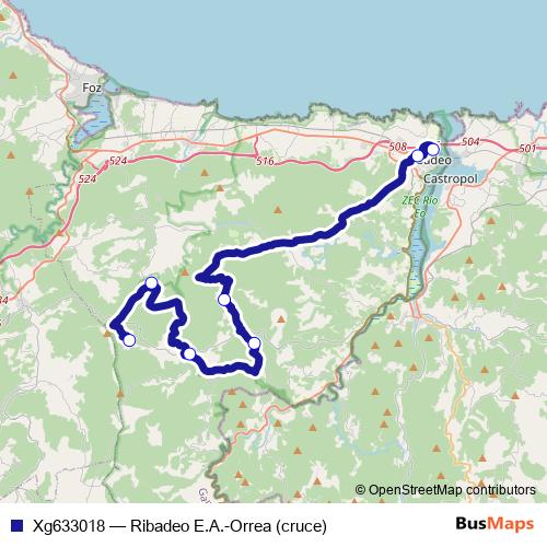 Xg633018 bus Line Map