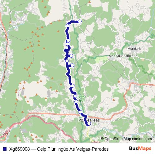 Xg669008 bus Line Map