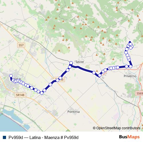 Pv959d bus Line Map