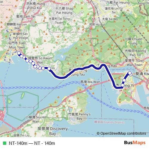 NT-140m bus Line Map