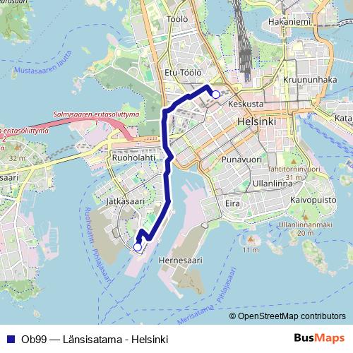 Ob99 bus Line Map