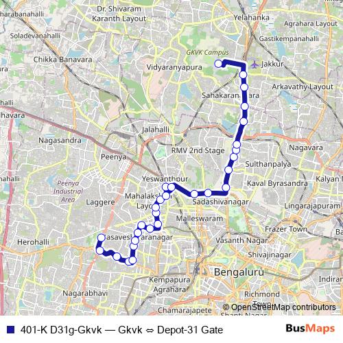 401-K D31g-Gkvk bus Line Map