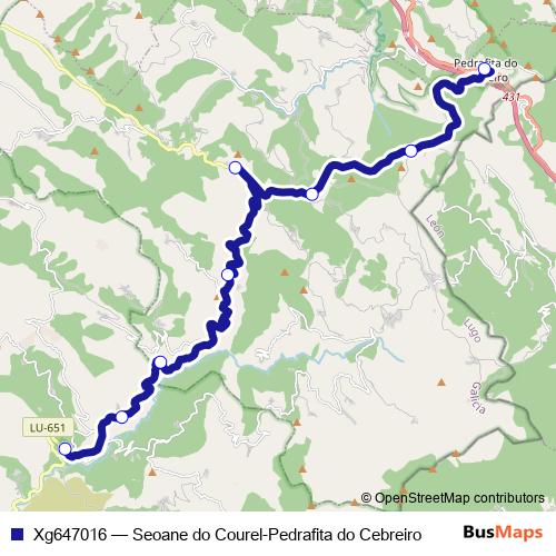 Xg647016 bus Line Map
