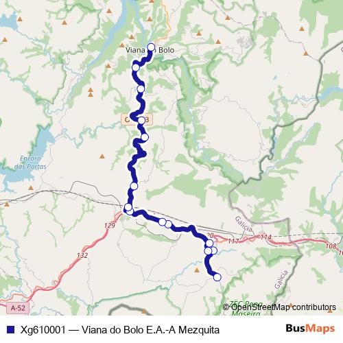 Xg610001 bus Line Map