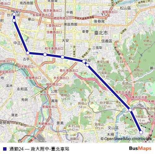 通勤24 bus Line Map