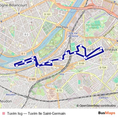 Tuvim Isg bus Line Map
