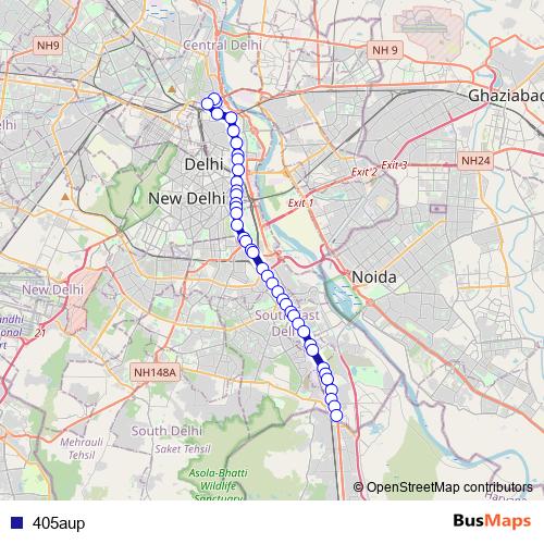 405aup bus Line Map