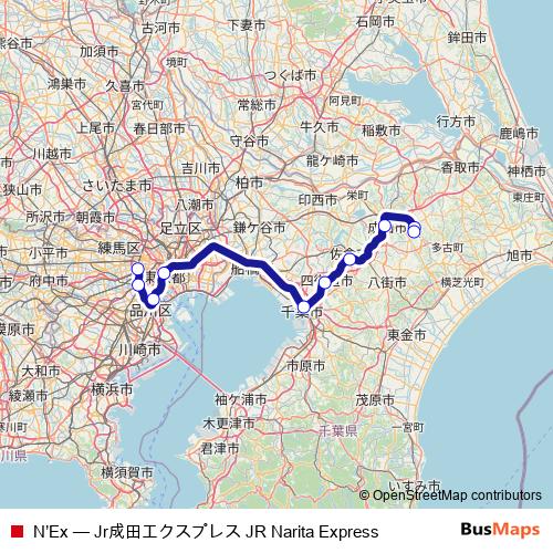 N’Ex rail Line Map
