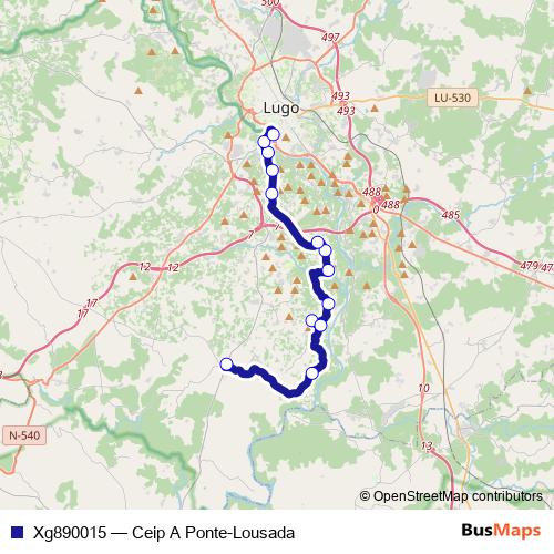 Xg890015 bus Line Map