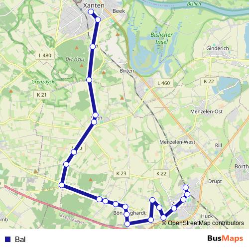Bal bus Line Map