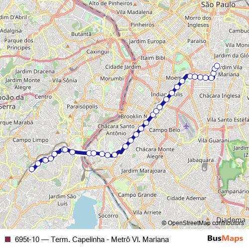 695t-10 bus Line Map