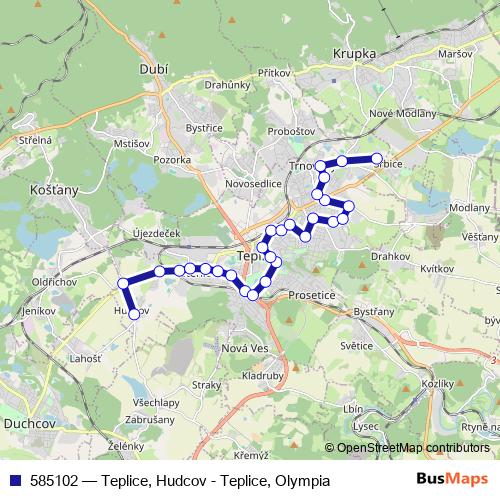 585102 trolleybus Line Map