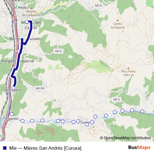 Mie bus Line Map
