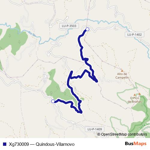 Xg730009 bus Line Map