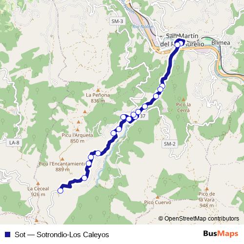 Sot bus Line Map